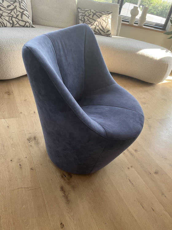 Image 1 of Ligne Roset Alcantata Fauteuil Blauw Mauve Nieuw