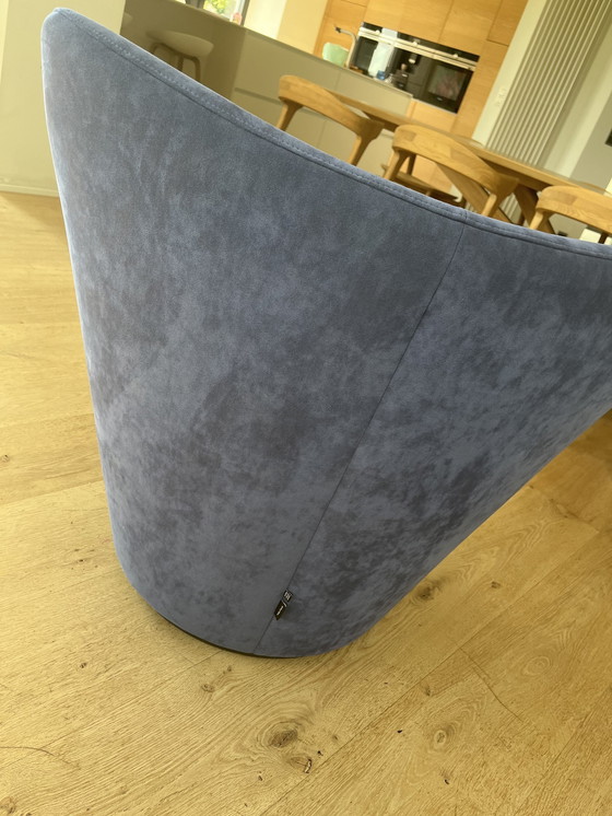 Image 1 of Ligne Roset Alcantata Fauteuil Blauw Mauve Nieuw