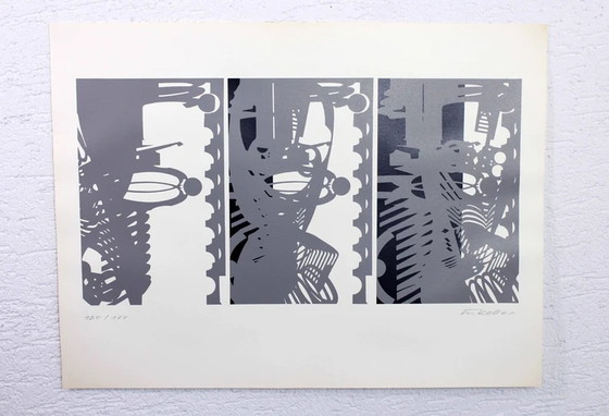 Image 1 of Lithografie van Thomas Keller "Jardin du Sud" 1972