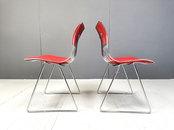 Image 1 of Set van 8 eetkamerstoelen door Rudi Verelst voor Novalux, 1970S