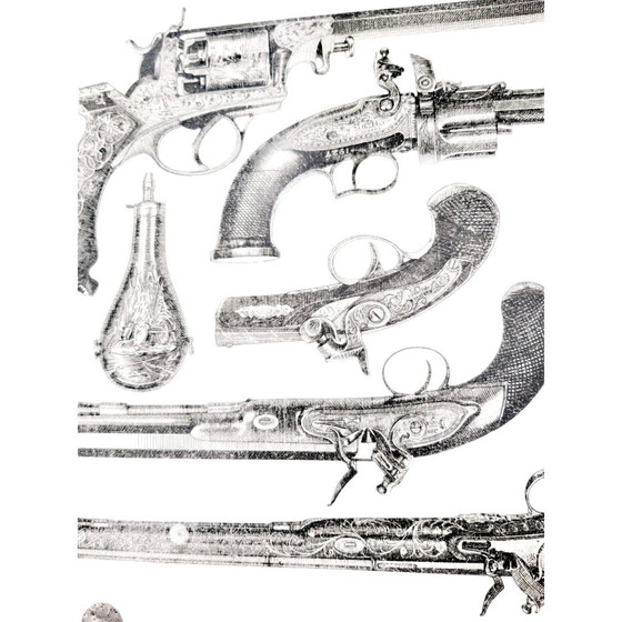 Image 1 of Piero Fornasetti Design Pistol & Gun Dienblad, Italië, 1960S