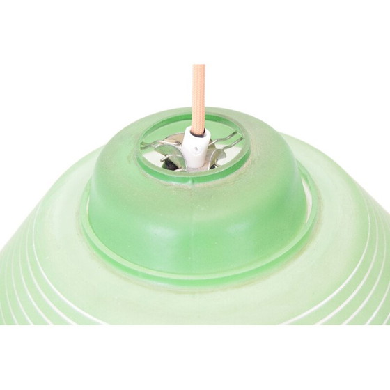 Image 1 of Vintage glazen en plastic hanglamp, Tsjecho-Slowakije 1960