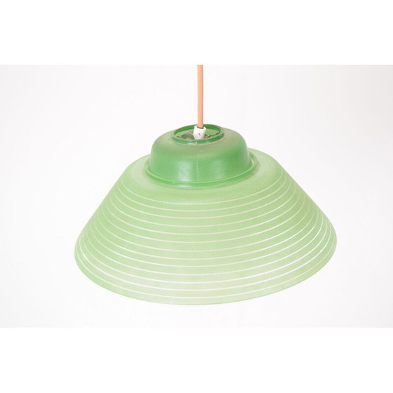 Image 1 of Vintage glazen en plastic hanglamp, Tsjecho-Slowakije 1960