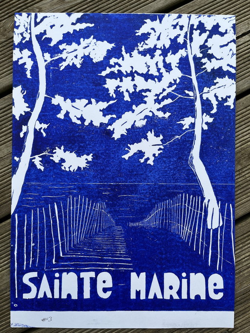 Linogravure Sainte Marine #3