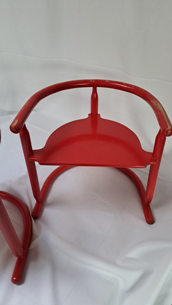 Image 1 of 2x Vintage Karin Mobring kinderstoelen