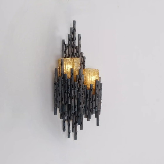 Image 1 of Marcello Fantoni Brutalist wandlamp