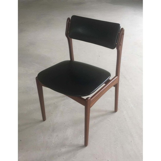 Image 1 of Vintage Teakhouten Eetkamerstoel Erik Buch 1960