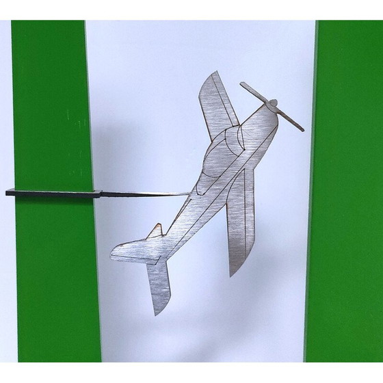 Image 1 of Vintage metalen wanddecoratie uit een modelbouwwinkel, 1990