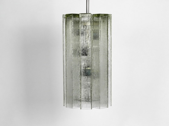 Image 1 of XXL glazen hanglamp van Doria | Mid Century Modern | brutalistisch ontwerp