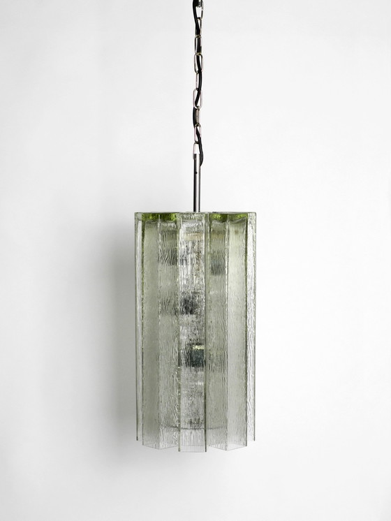 Image 1 of XXL glazen hanglamp van Doria | Mid Century Modern | brutalistisch ontwerp