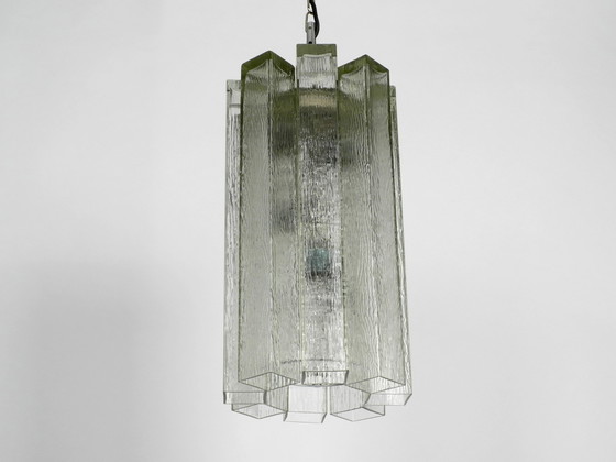 Image 1 of XXL glazen hanglamp van Doria | Mid Century Modern | brutalistisch ontwerp