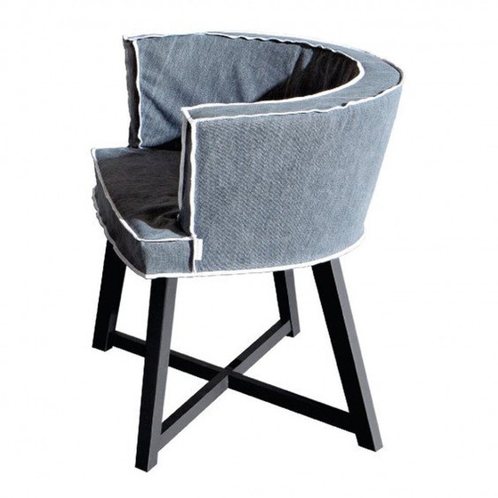 Image 1 of 6x Gervasoni Gray 26 Blauw met zwart onderstel