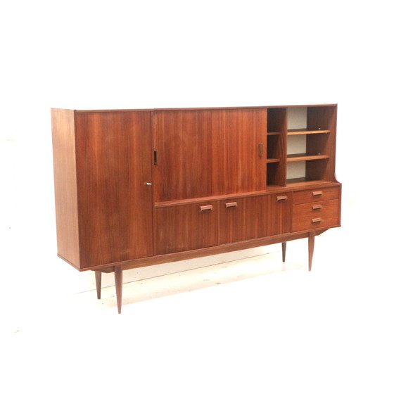 Image 1 of Groot Vintage Dressoir / Highboard / Wandmeubel Gemaakt In De Jaren ’60