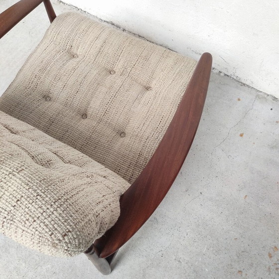 Image 1 of Vintage Deense teakhouten fauteuil van Grete Jalk, 1960