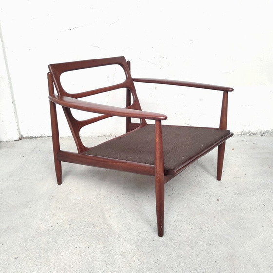 Image 1 of Vintage Deense teakhouten fauteuil van Grete Jalk, 1960