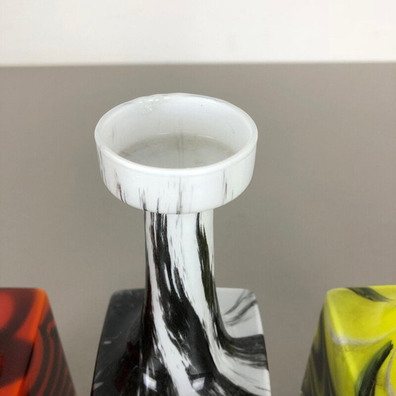 Image 1 of Set van 3 Vintage Pop Art Opaline Florence Vaas Italië 1970