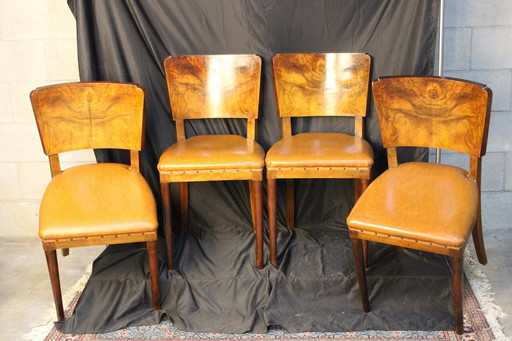 4x Art Deco Stoelen