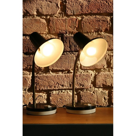 Image 1 of Paar vintage lampen van geperst metaal, Duitsland 1970