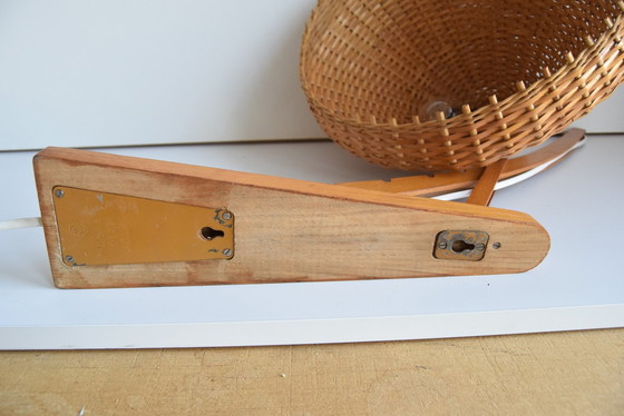 Image 1 of Verstelbare houten wandlamp 1960 door Pokrok Žilina, Tsjecho-Slowakije.