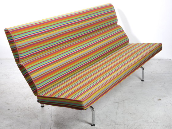 Image 1 of Sofa Compact Eames Vitra Alexander Girard Miller Stripe Stof