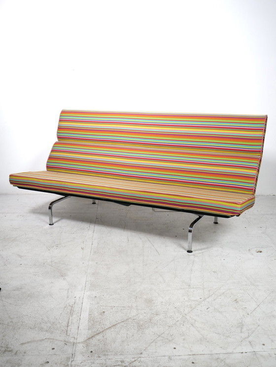 Image 1 of Sofa Compact Eames Vitra Alexander Girard Miller Stripe Stof