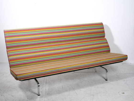 Image 1 of Sofa Compact Eames Vitra Alexander Girard Miller Stripe Stof