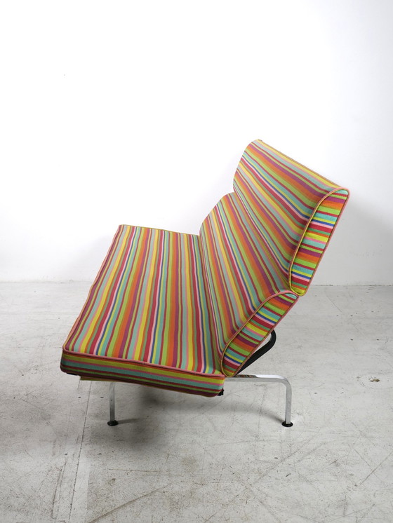 Image 1 of Sofa Compact Eames Vitra Alexander Girard Miller Stripe Stof