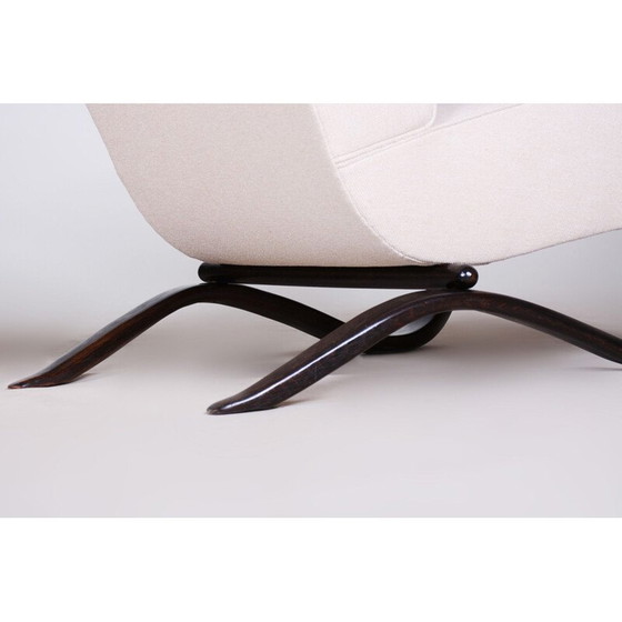 Image 1 of Paar vintage witte fauteuils van Halabala voor Up Zavody, Tsjecho-Slowakije 1930