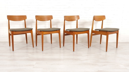 Set Van 4 Eetkamerstoelen | Casala | Teak | Gerestaureerd