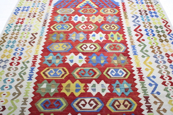 Image 1 of Originele oude stijl Kelim Afghan 294 X 205 cm Top staat