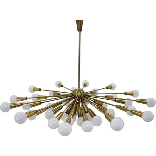 Mid century kroonluchter Sputnik Atomic, jaren 1960