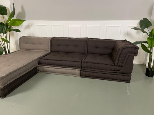 Roche Bobois Mah Jong Designer Sofa Stoffen Bank Handgemaakt