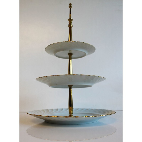 Image 1 of Vintage 3-schalen dienblad van Haviland Limoges porselein