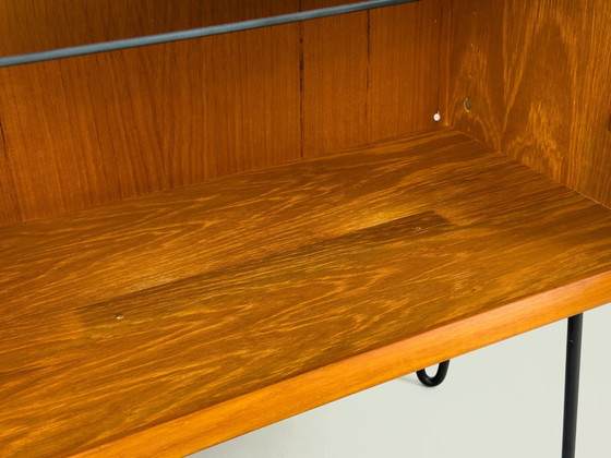 Image 1 of Deens teakhouten dressoir met glazen deuren door H.W. Klein voor Bramin, 1960S