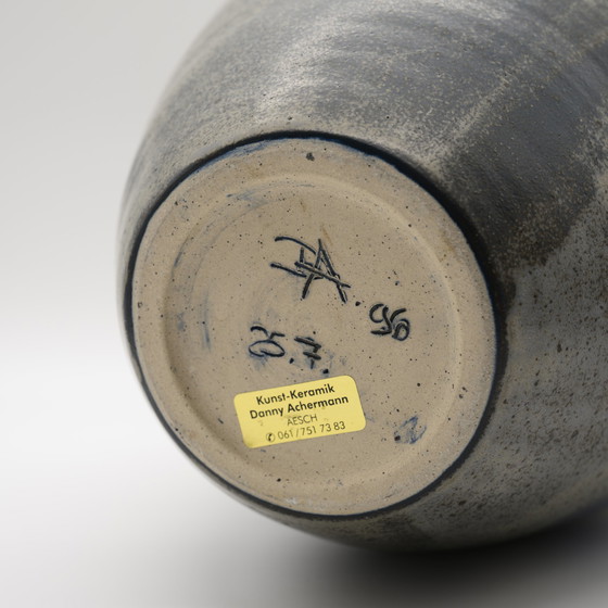 Image 1 of Studio Ceramic Raku Zwitserse pottenbakker Danny Achermann vaas