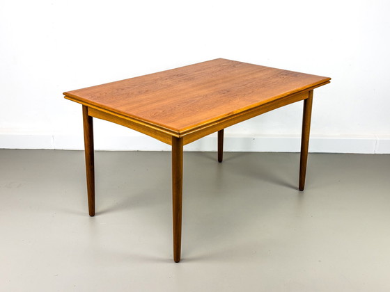 Image 1 of Deense uitschuifbare teakhouten eettafel, 1960S