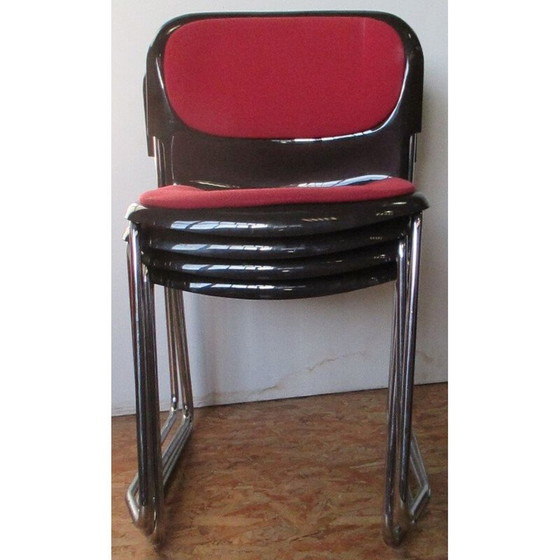 Image 1 of Set van 4 vintage stoelen SM400 van Drabert, jaren 1980