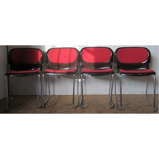 Image 1 of Set van 4 vintage stoelen SM400 van Drabert, jaren 1980