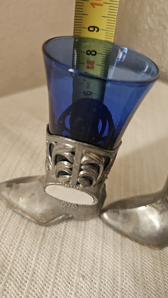 Image 1 of 2 Vintage Cowboylaarzen Shotglaasjes