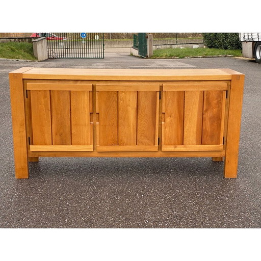 Vintage massief iepenhouten dressoir, 1970