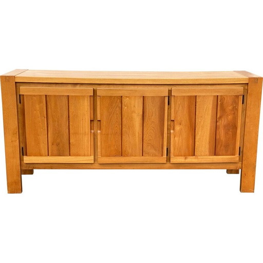 Vintage massief iepenhouten dressoir, 1970