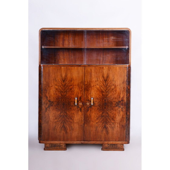 Image 1 of Vintage Art Deco walnoten dressoir door J. Halabala voor UP Zavody, Tsjecho-Slowakije 1930