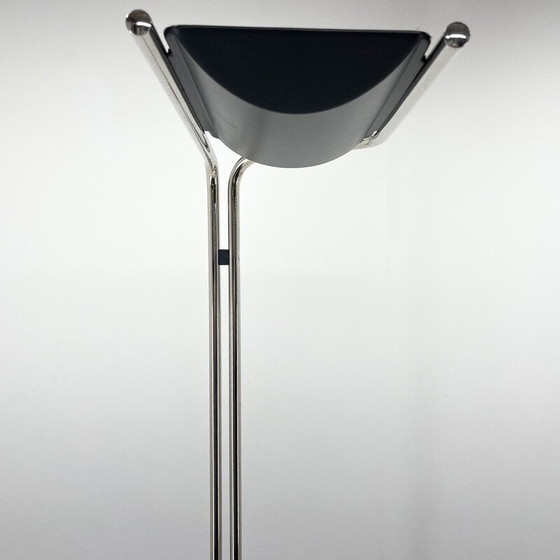 Image 1 of Vintage chromen en marmeren vloerlamp van Bruno Gecchelin voor Guzzini, Italië 1970