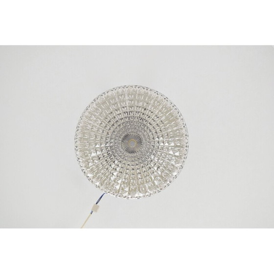 Image 1 of Vintage glazen en metalen hanglamp van Jilove Decina, Tsjecho-Slowakije 1960