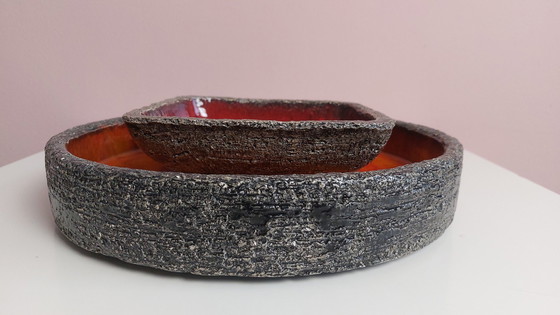 Image 1 of 2X Fat Lava Schaal Door Jan Van Erp Jaren 60.