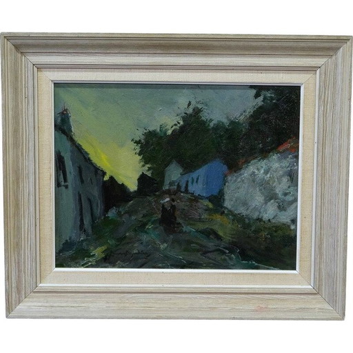 Zweeds modern schilderij van Arne Aspelin, jaren 1960