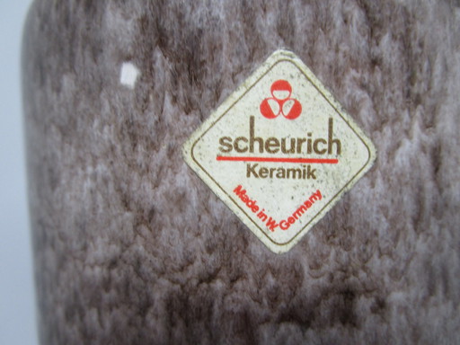 Vintage West Germany Scheurich Bruine Vaas 517-30