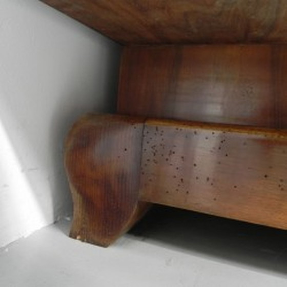 Image 1 of Grote Art Deco kast, vitrinekast met glazen schuifdeuren