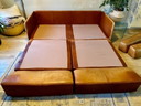 Cognac Leren Slaapbank