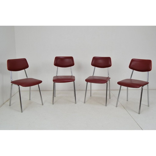 Set van 4 vintage stoelen Tsjecho-Slowakije 1970